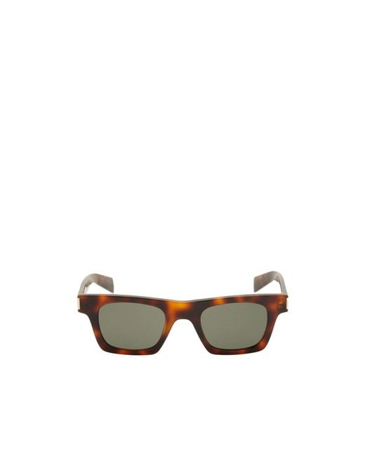Saint Laurent Metallic Eyewear Rectangular Frame Sunglasses for men