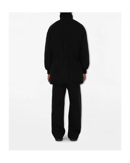 Burberry Black Ekd Motif Hooded Parka for men