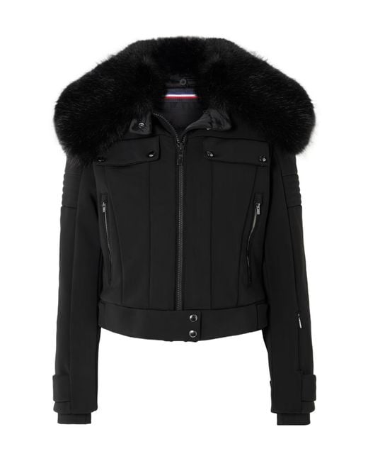 Fusalp Black Maeli Faux Fur-Trimmed Hooded Ski Jacket