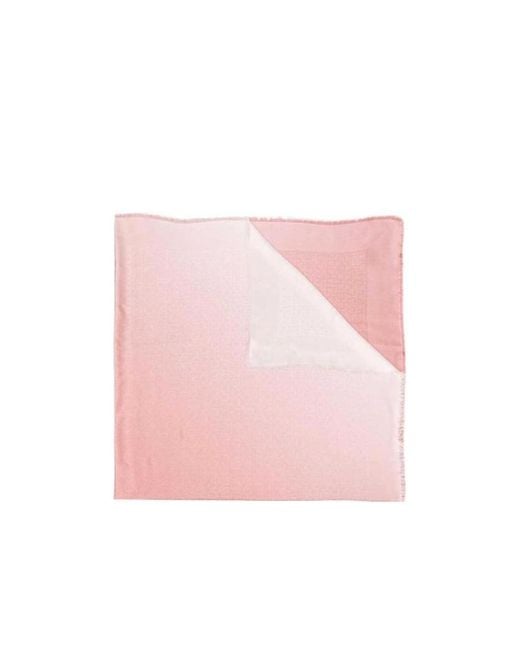 Ferragamo Pink Monogram-Embroidered Scarf
