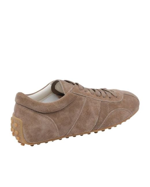 Tod's Brown Low Top Lace-Up Sneakers