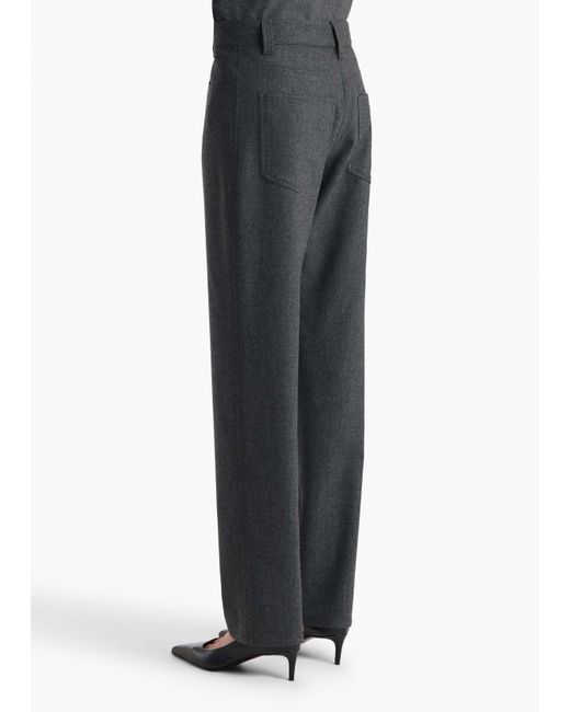 Khaite Gray Callum Low Rise Tapered Leg Trousers