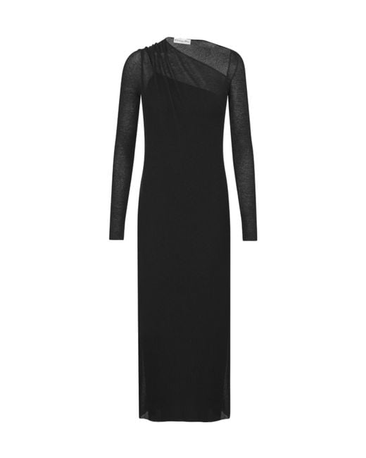 Dior Black Asymmetrical Mid-Length Dress