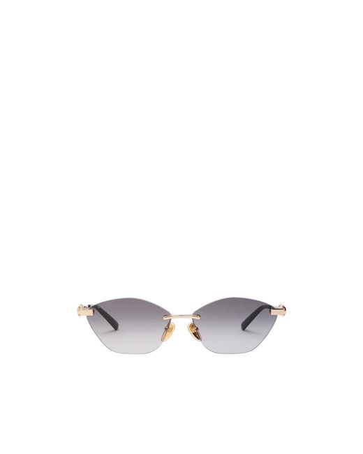 Gucci White Square-Frame Sunglasses