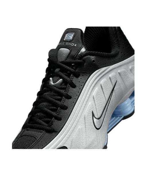 Nike Black Shox R4 Lace-Up Sneakers for men