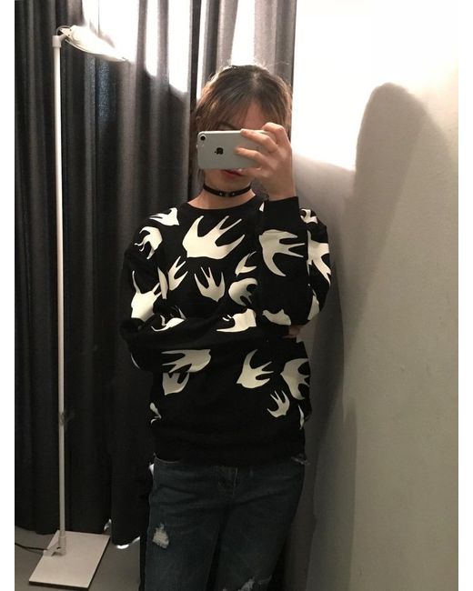 McQ Alexander McQueen Black Swallow' Pullover