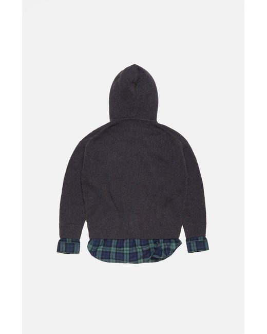 Acne Blue Layered Hoodie