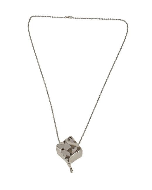 Rabanne Metallic Rabanne Drip Pendant Necklace