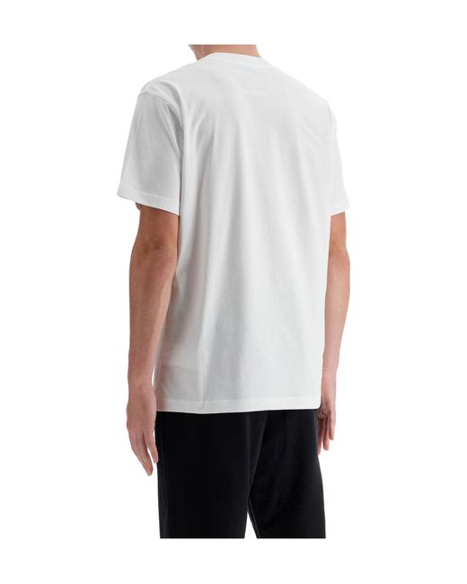 Moschino White Teddy Bear Printed Crewneck T-Shirt for men
