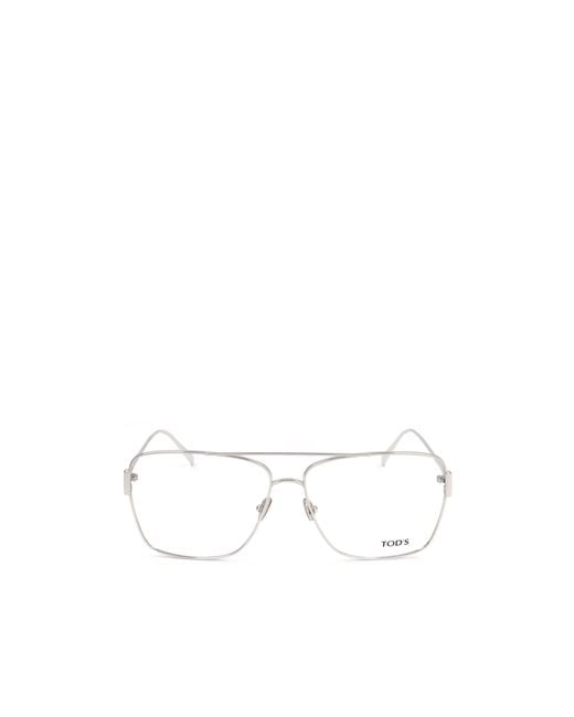 Tod's White Geometrically Framed Flat Mirror