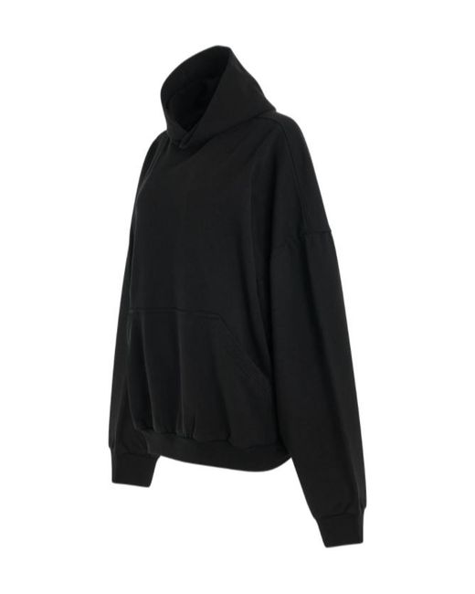 Balenciaga Black Logo Hooded Sweater for men