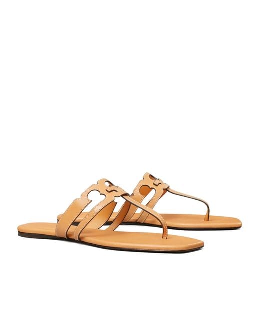 Tory Burch Metallic Ines T-Strap Sandals