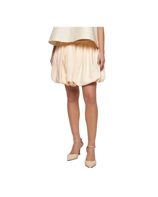 Marni Natural Pleated Mini Skirt