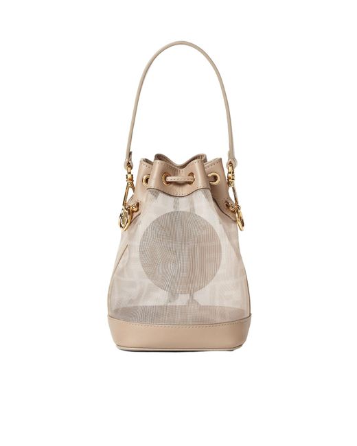 Fendi White Dove Ff Mesh Mini-Bag