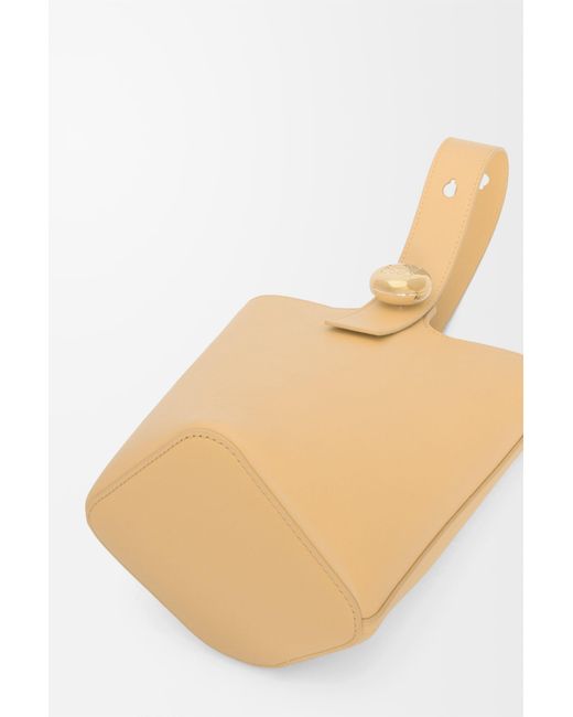 Loewe White Pebble Mini Bucket Bag