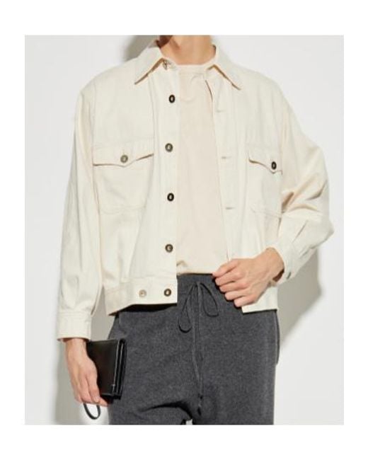 Maison Margiela White Distressed Denim Jacket for men