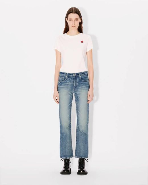 KENZO Blue Bara Cropped Denim Jeans