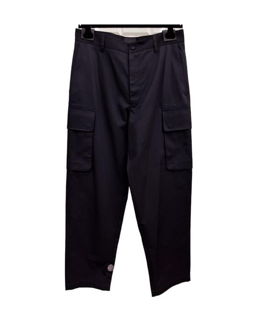 Givenchy Blue Logo Embroidered Cargo Pants for men