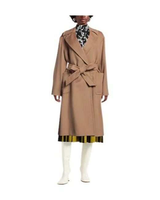 Max Mara Brown Long Belted Coat