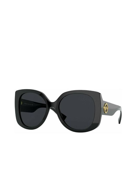 Versace Black Eyewear Medusa Square Frame Sunglasses