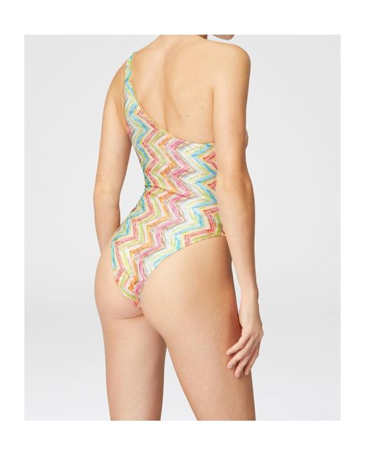 Missoni White One-Shoulder Swimsuit