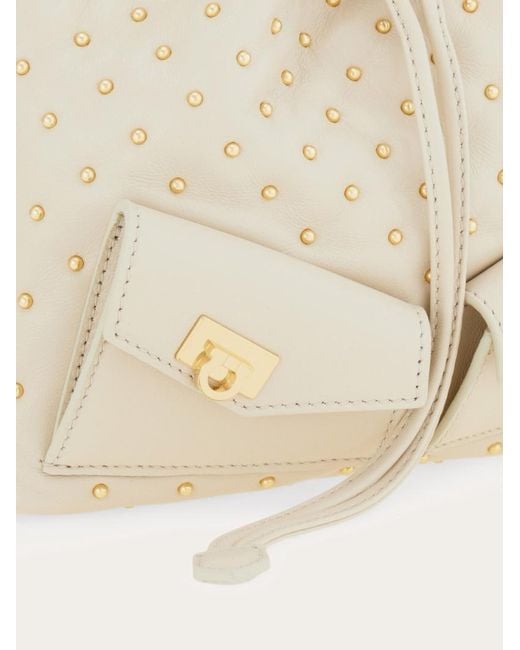Ferragamo Natural Multipocket Bucket Bag