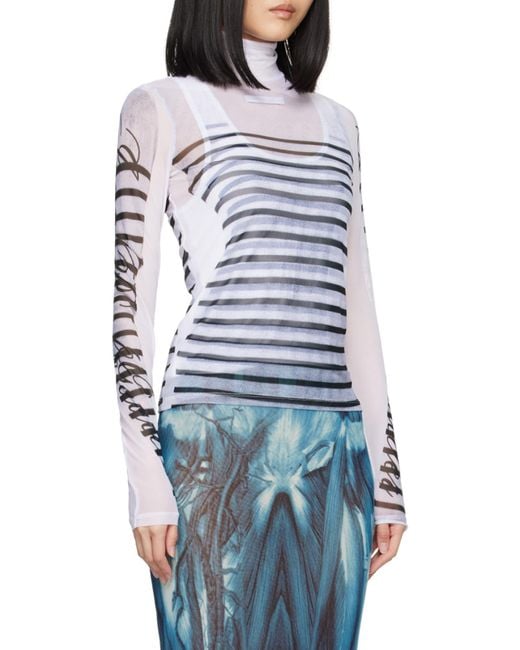 Jean Paul Gaultier White The Marinière Top