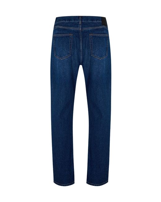 Off-White c/o Virgil Abloh Blue Zip Skate Mid Rise Straight Leg Jeans for men