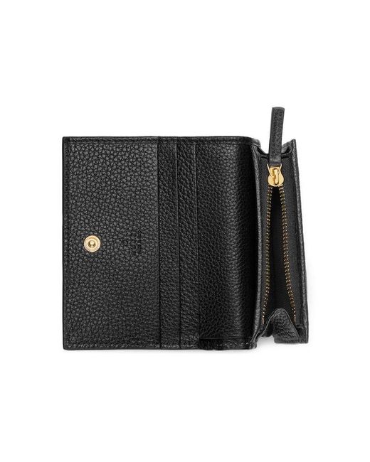 Gucci Gray Gg Marmont Bi-Color Card Case Wallet