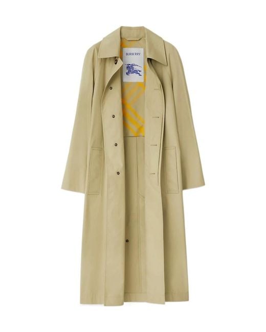Burberry White Bradford Car Cotton Trench Coat