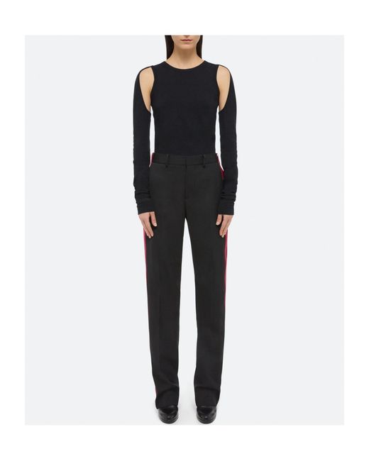 Helmut Lang Black Cut Out Knitted Jumper