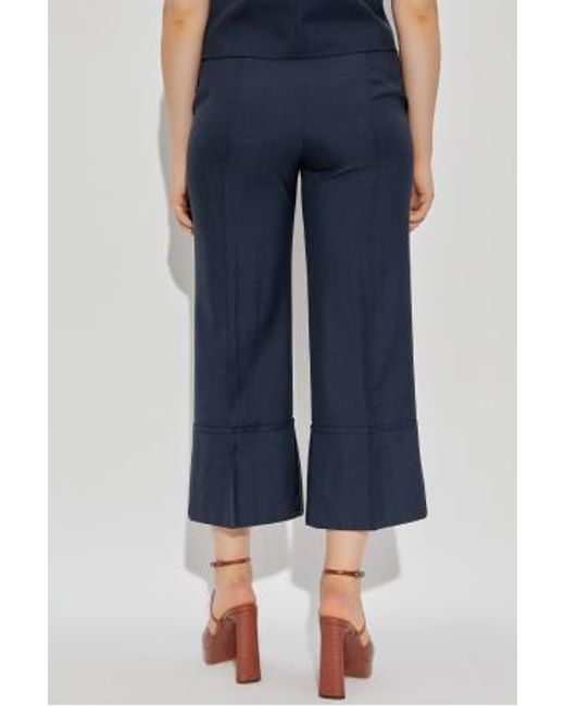 Theory Blue Cuffed Trousers