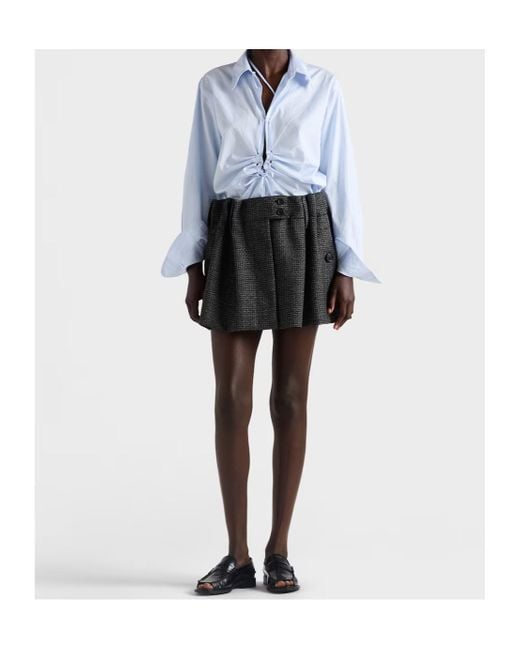 Prada Blue Light Fil-À-Fil Shirt