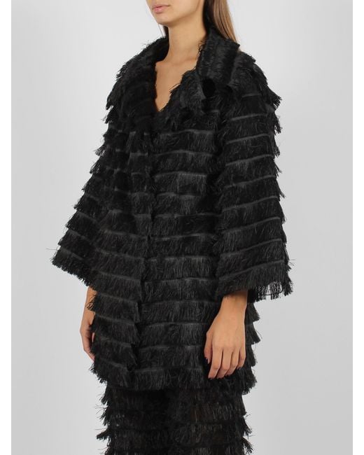 Alberta Ferretti Black Long-Sleeved Casual Jacket