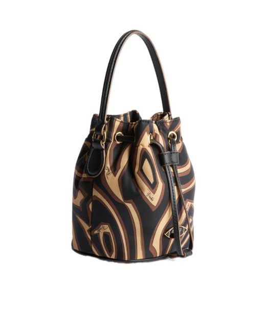 Emilio Pucci Black Pucci Yummy Bucket Bag