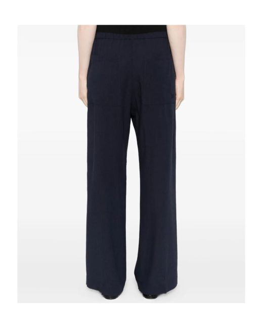 Totême  Blue Wide-Leg Casual Pants