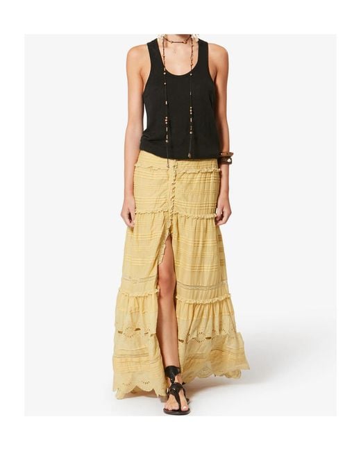 Isabel Marant Metallic Isabel Marant Étoile Paoline Floral Lace Maxi Skirt
