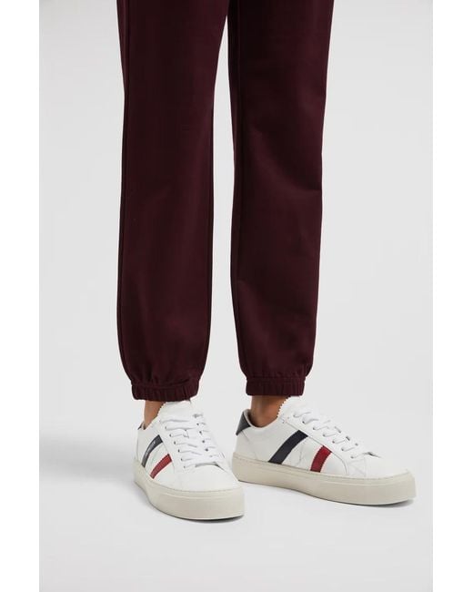 Moncler White Monaco M Low-Top Sneakers