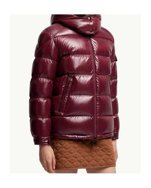 Moncler Red Maire Zip-Up Hooded Jacket