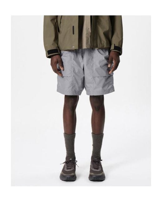 Goldwin Gray Rip-Stop Shorts for men