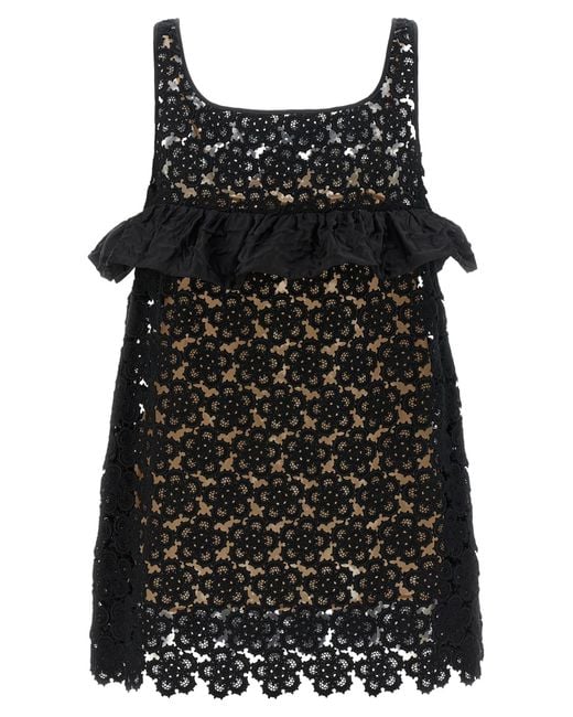Miu Miu Black Macramé Dress
