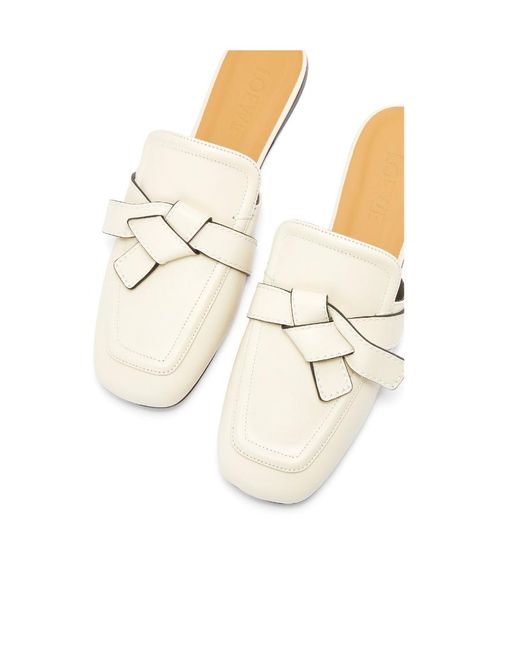 Loewe White Gate Flat Mule
