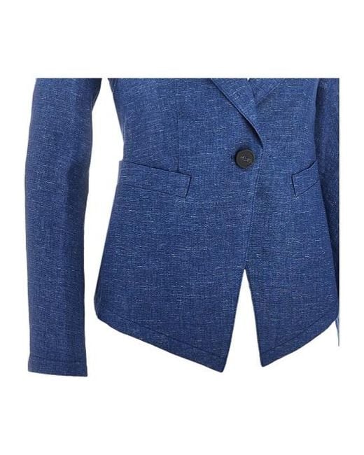 Emporio Armani Blue Single-Breasted Casual Jacket