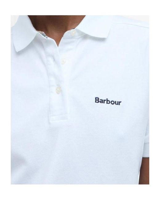 Barbour White Bowford Polo Top