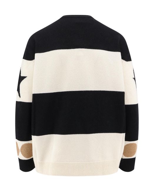 Max Mara Black Dirce Star Patterned Crewneck Jumper