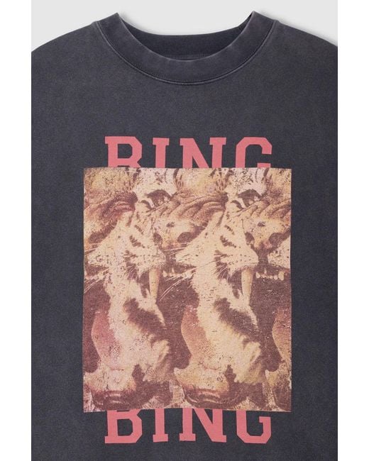 Anine Bing Blue Miles Sweatshirt Tiger Bing