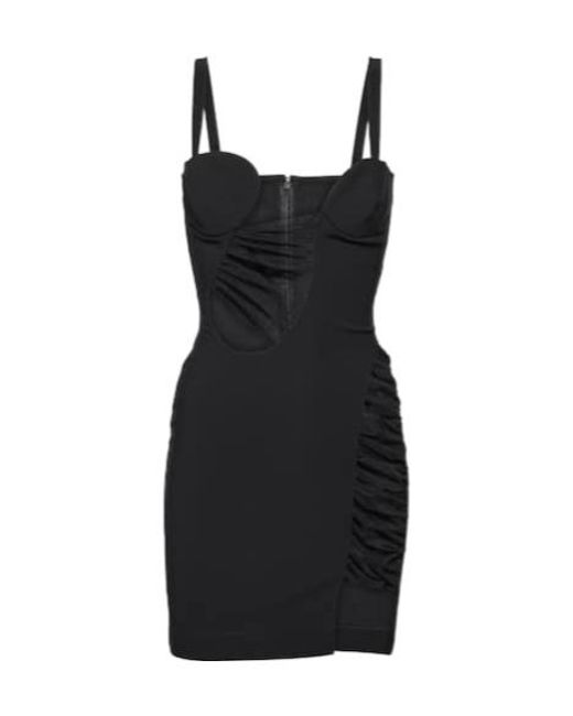 Nensi Dojaka Black Cutout Jersey Minidress