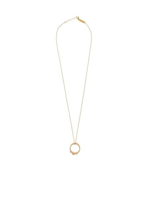 Maison Margiela White 11 Ring Rolo Chained Pendant Necklace for men