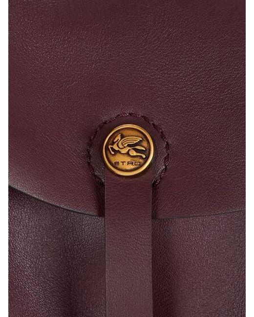 Etro Purple Medium Pony Bag