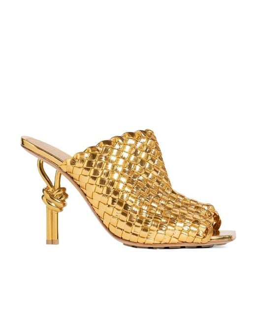 Bottega Veneta Metallic Knot Mules